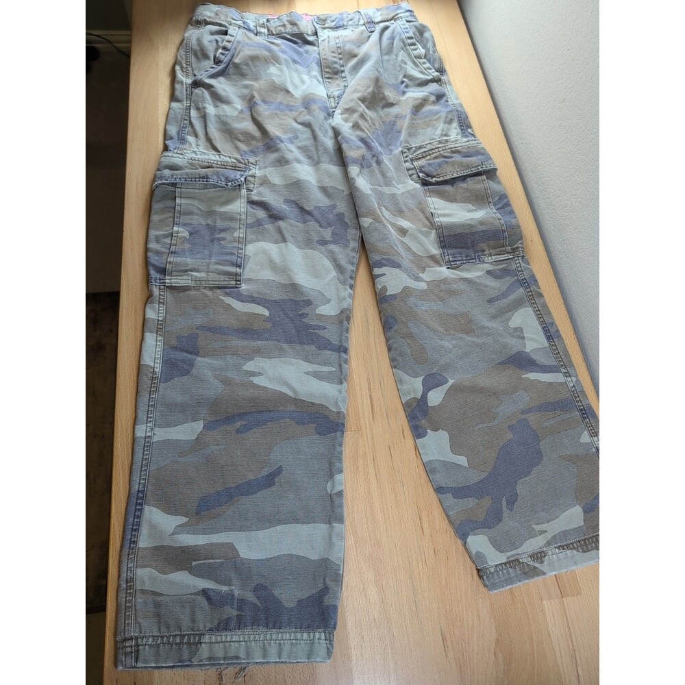 VTG Mossimo Camo Cargo Supply Pants Mens 32x29 Baggy Skater Grunge Paratrooper